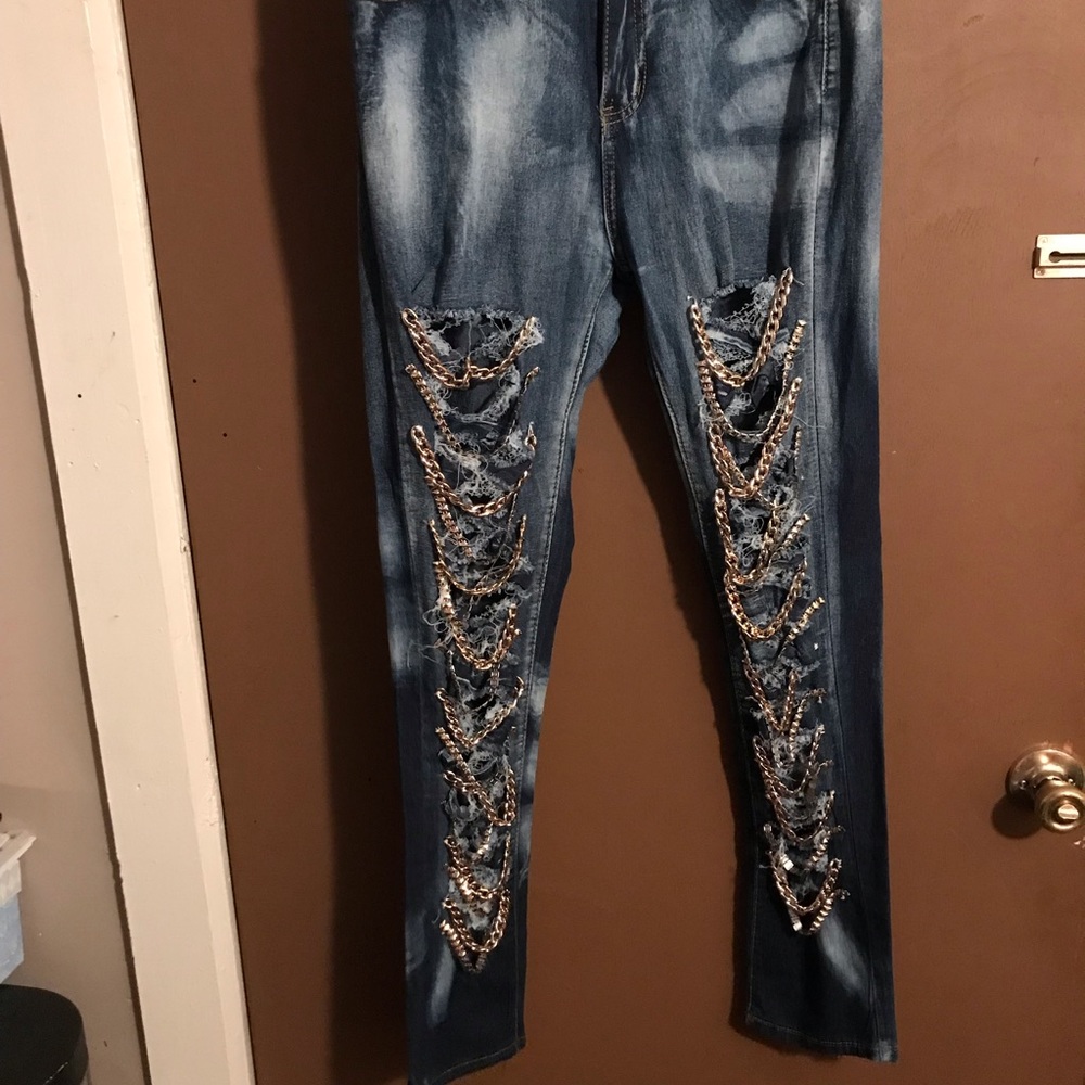 Distressed jeans
